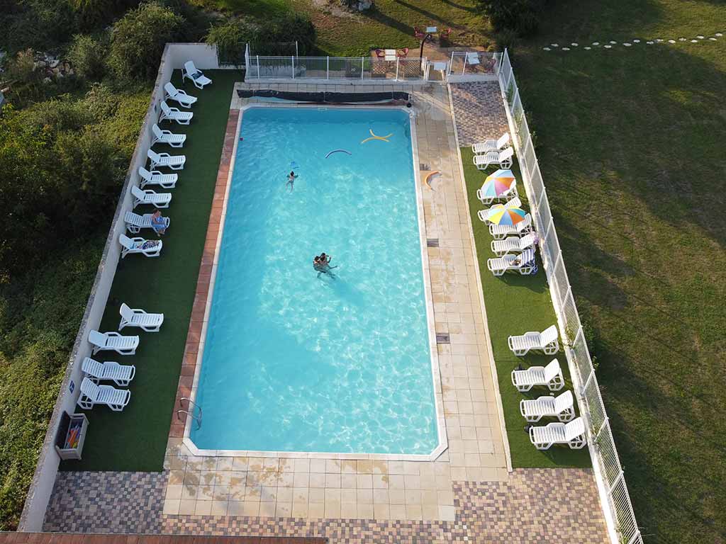 vue aérienne piscine camping Padirac