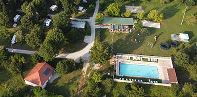 vue aériennes camping des Chênes Clairs